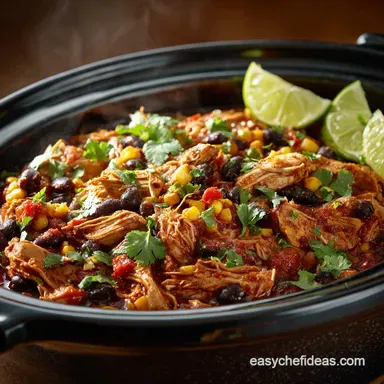Crock Pot Santa Fe Chicken: The Easy Set-It-and-Forget-It Weeknight Dinner Recipe Card