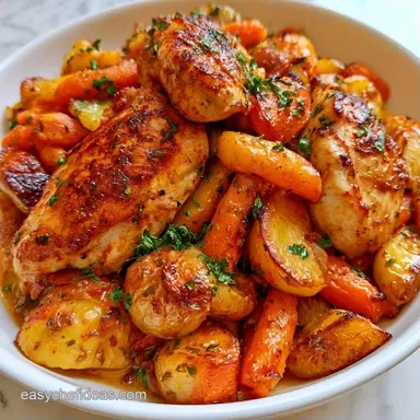 Easy Family Fall Dinner: One-Pan Recipe Card