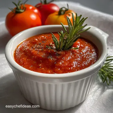 Easy Garden Tomato Sauce: Silky Summer Homemade Sauce Recipe Card