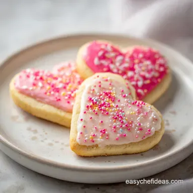 Easy Valentines Day Sugar Cookies for 24 Recipe Card