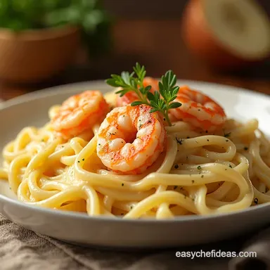 Easy Shrimp Alfredo Recipe with My Creamy Weeknight Wonder Recipe Card