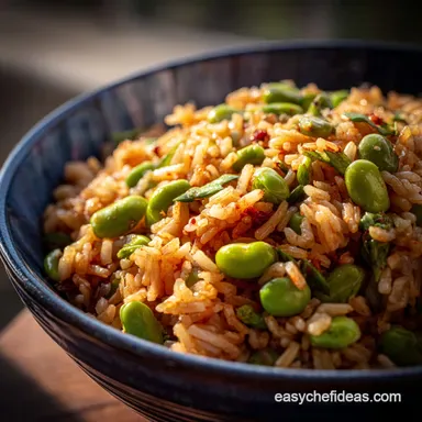 Asian Edamame Fried Rice Quick, Healthy Weeknight Marvel Recipe Card