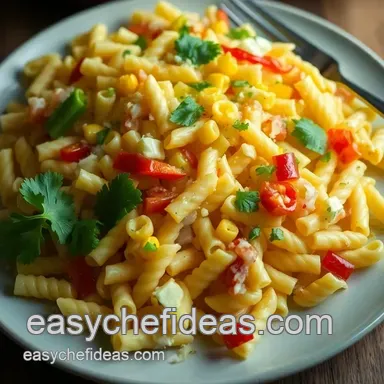 Elote Pasta Salad: Mexican Street Corn Fiesta on a Plate! Recipe Card
