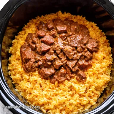Crockpot Mexican Beef and Rice Easiest Fiesta Ever Recipe Card