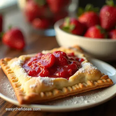 Buttery Homemade Strawberry Pop Tarts Recipe Flaky Pastry Recipe Card