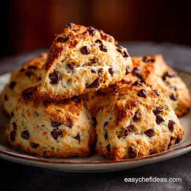 Chocolate Chip Scones The Secret to Light and Tender BakeryStyle Fluff Recipe Card