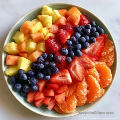 Fresh Fruit Lunch Plate in 20 Minutes Recipe Card