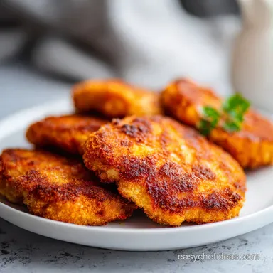 Fried Chicken Cutlets: Golden and Crispy for 4 Servings Recipe Card