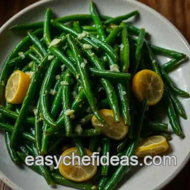 My Easy Garlic and Lemon Saut&eacute;ed Green Beans Recipe Recipe Card