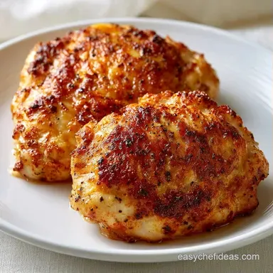 Garlic Chicken Thighs: Crispy Baked Recipe Card