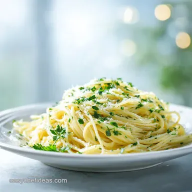 Pasta Dinner Idea with Garlic and Herbs in 15 Minutes Recipe Card