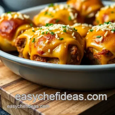 How to Make Delicious Garlic Parmesan Cheeseburger Bombs at Home Recipe Card