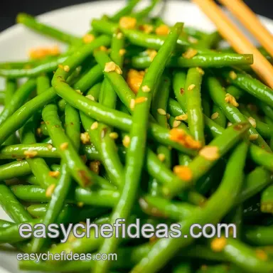 Easy and Flavorful Green Beans with Sauce: My Garlicky Twist Recipe Card