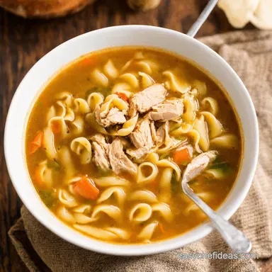 Grandmas Chicken Noodle Soup Crock Pot Easiest Comfort Recipe Card