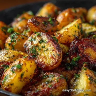 Greek Garlic Roasted Potatoes The Custardy TavernaStyle Recipe