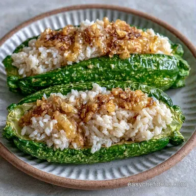 Stuffed Zucchini with Rice in 1 Hour Recipe Card