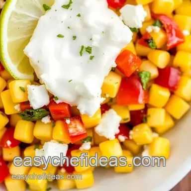 Easy Grilled Corn Salad with Creamy Feta Delight for Summer Bliss Recipe Card