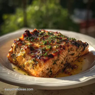Grilled Garlic Dijon Herb Salmon: 15-Minute Flaky Dinner Recipe Card