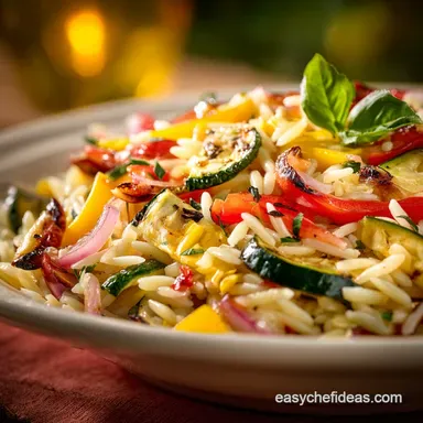 Grilled Vegetable Orzo Pasta Salad The Zesty, Light Summer Side Recipe Card