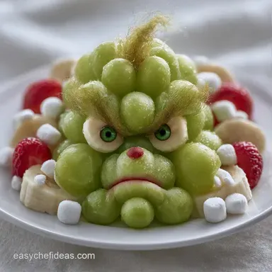 Grinch Fruit Platter in 20 Minutes Recipe Card