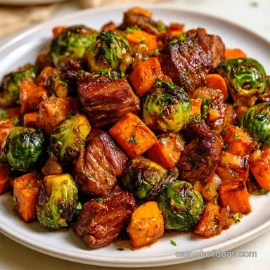 Ground Beef Fall Skillet for 4 Servings Recipe Card