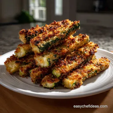 Healthy Baked Zucchini Sticks Oven or: Ultra-Crispy Panko Fries Recipe Card