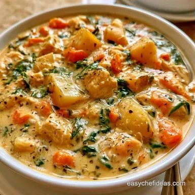 Healthy Chicken Potato Soup in 40 Min Recipe Card