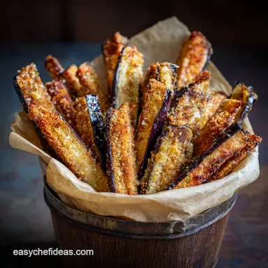 Healthy Eggplant Fries: Ultra-Crispy Baked Recipe Recipe Card