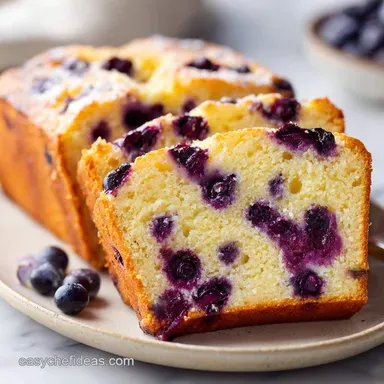 Healthy Lemon Blueberry Loaf Cake: Moist Recipe Card
