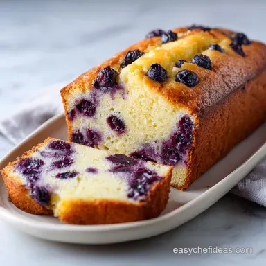 Healthy Lemon Blueberry Loaf Cake: Moist