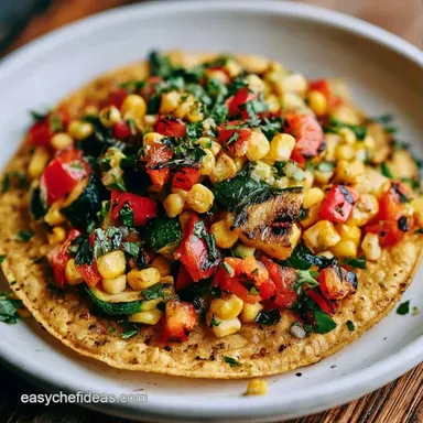 Healthy Roasted Vegetable Tostadas for 8 Recipe Card