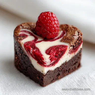 Heart Shaped Brownie Recipe with Raspberry Swirl & Cheesecake - Ready in 1 Hour Recipe Card