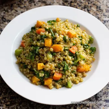 Hearty Roasted Vegetable Pearl Barley Salad Easy Recipe Recipe Card