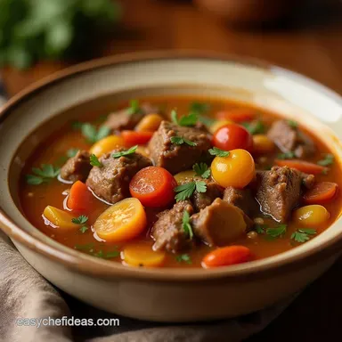 The Sunday Best Vegetable Beef Soup Recipe Classic Hearty Recipe Card