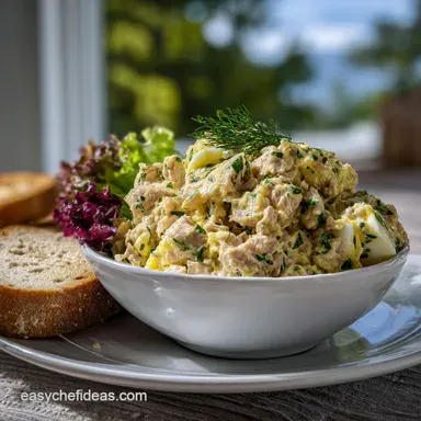 Tuna Egg Salad: High Protein Lemon-Herb Recipe Recipe Card