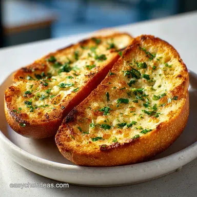 Garlic Bread Recipe: 15 Minute Crusty Baked Garlic Herb Bread