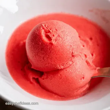 Easy Strawberry Sorbet Recipe Wimbledon on a Spoon Recipe Card