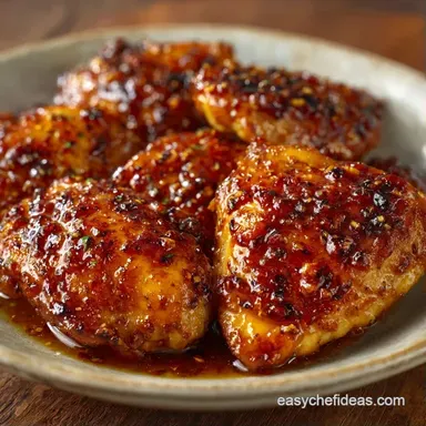 Honey Garlic Chicken Thighs in 25 Minutes Recipe Card
