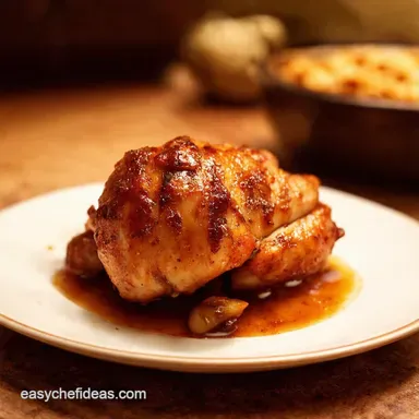 Sticky Honey Garlic Glazed Chicken Simply Delicious Recipe Card
