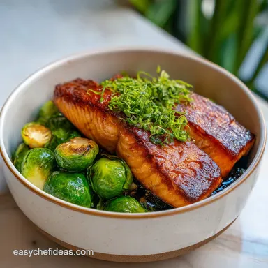 Salmon Bowl Recipe: 20 Minute Honey Glazed Recipe Card