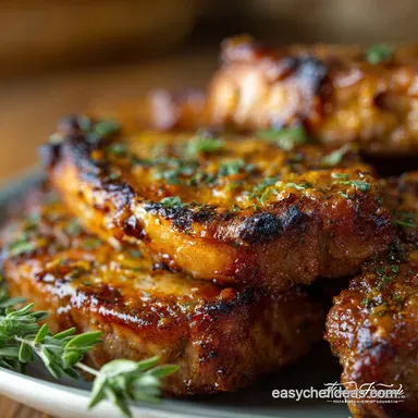 Honey Mustard Air Fryer Pork Chops Crispy Ready in 35 Minutes Recipe Card