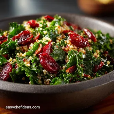 Kale Salad with Quinoa and Cranberries The Ultimate Power Bowl Recipe Card