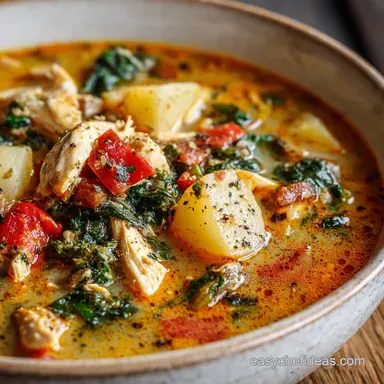 Keto Soup: Hearty Tuscan Chicken with Creamy Faux-tato