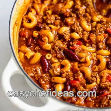 Kickin' Chili Mac Recipe: One-Pot Comfort in 40! Recipe Card