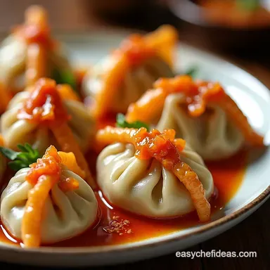 Kimchi Dumplings Spicy Korean Mandu Recipe Recipe Card