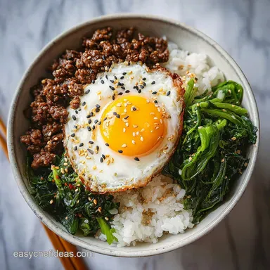 Korean Ground Beef Bowl in 15 Minutes Recipe Card