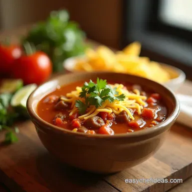 LazyDay Crockpot Taco Soup Recipe Fiesta in a Bowl Recipe Card