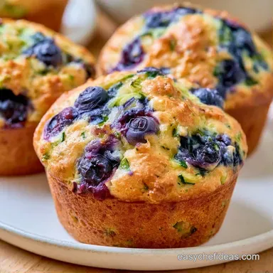 Lemon Blueberry Zucchini Muffins in 40 Min Recipe Card