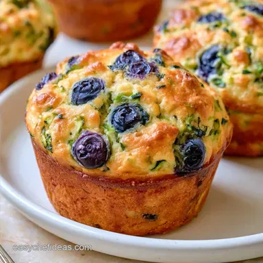 Lemon Blueberry Zucchini Muffins in 40 Min