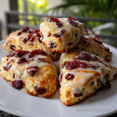 Lemon Cranberry Scones: Bright Buttery Bakery Style